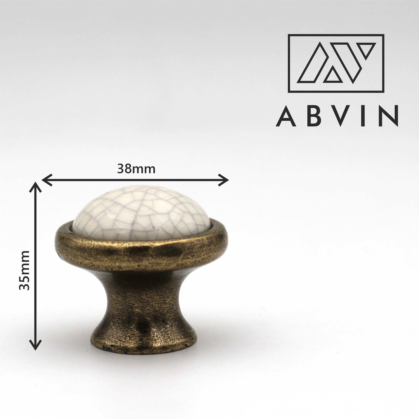 Solid Ceramic Antique Finish Cabinet Pull Handle – Brass Antique Finish | Modern Bar Handle for Kitchen, Drawer & Wardrobe (1 Pc)