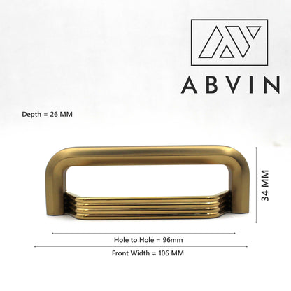 ABVIN Linning Antique Gold Modern Cup Pulls Cabinet Handles for Hardware Cabinets, Cupboards and Drawers - 1 pcs
