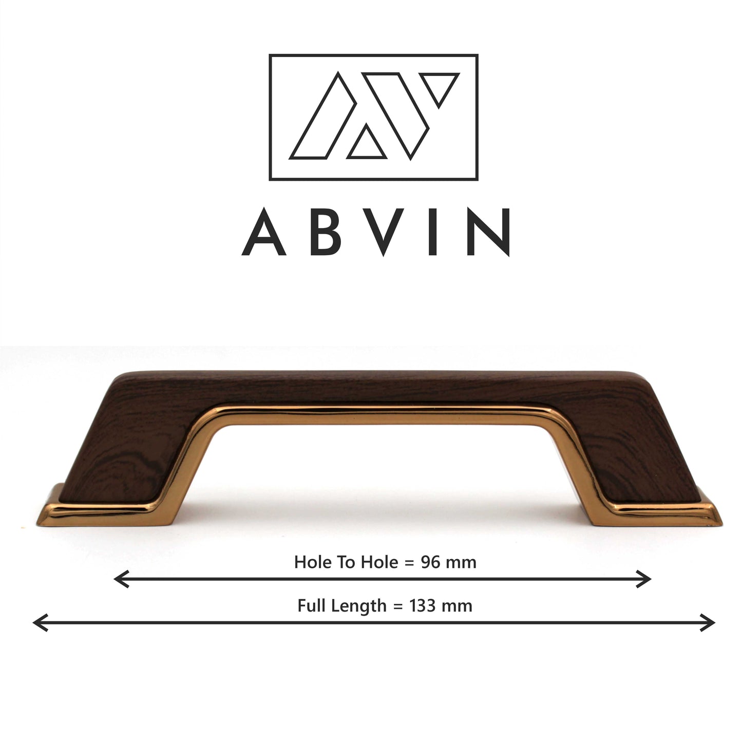 Modern Wood Copper Handles Pulls Cabinet Drawer Dresser Furniture Knob Handle Appliance Pulls - 1 piece