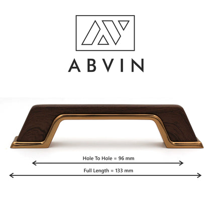 Modern Wood Copper Handles Pulls Cabinet Drawer Dresser Furniture Knob Handle Appliance Pulls - 1 piece