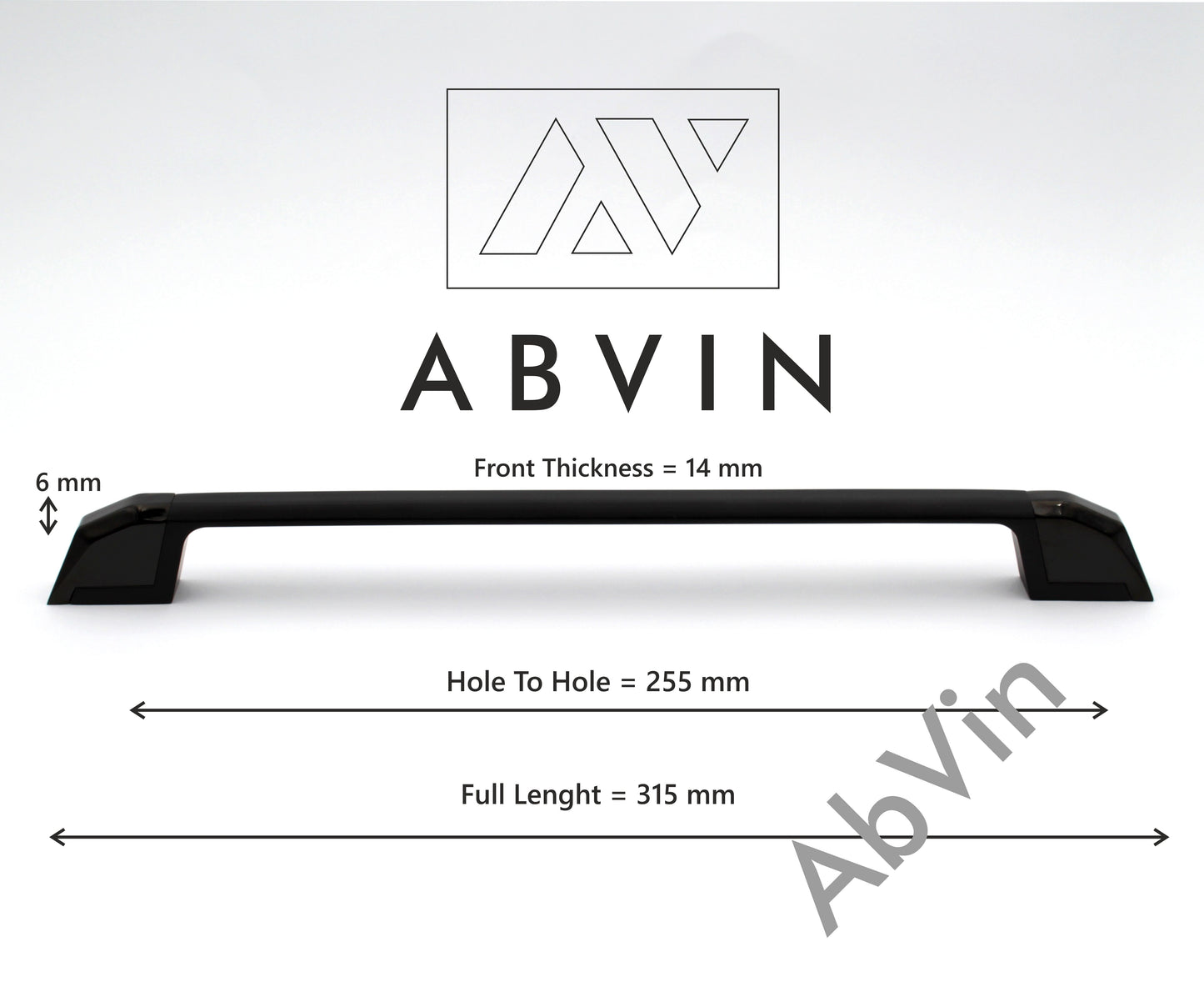 ABVIN Dual Black Bar Handles, Modern Gold Cabinet Hardware, Furniture Pulls for Doors, Cabinets, Cupboards & Drawers