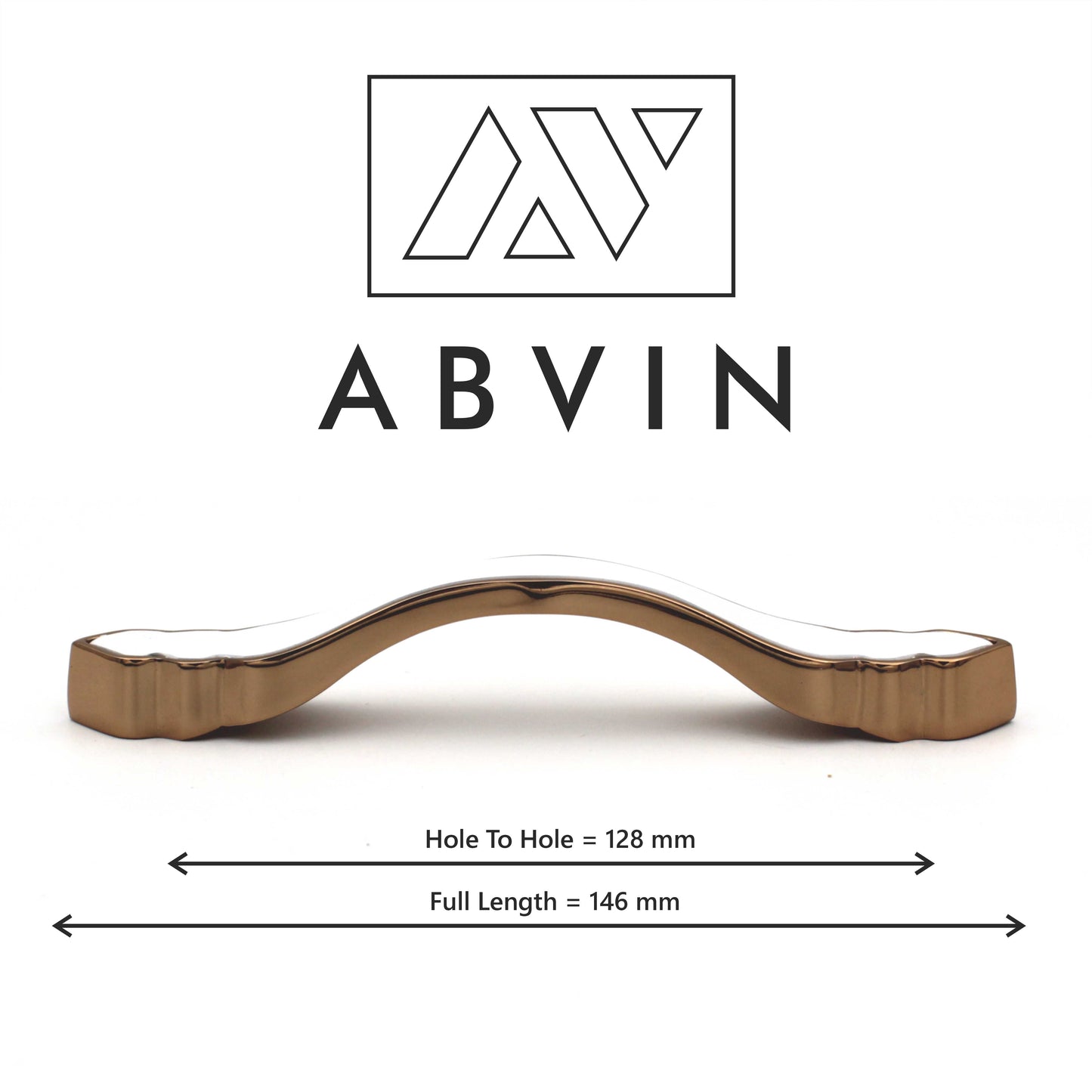 ABVIN White Gold Bar Handles, Modern  Cabinet Hardware, Furniture Pulls -01 piece