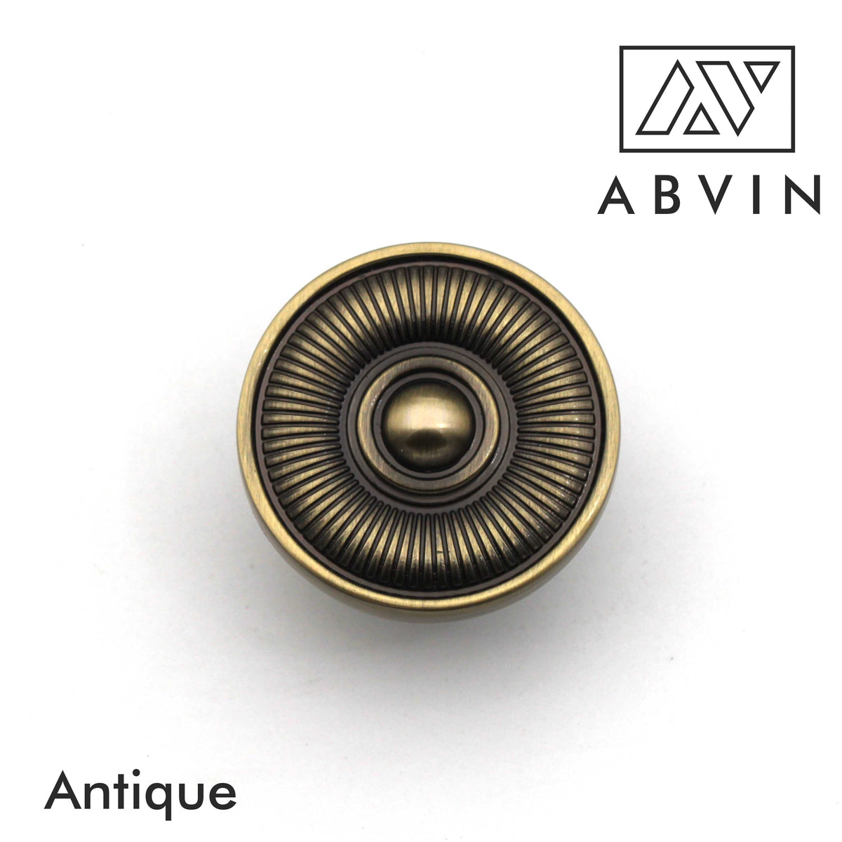 Vintage Wheel Antique Cabinet Knob | Antique Bronze Drawer Pull for Furniture, Dressers & Cupboards
