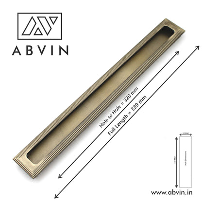 ABVIN Antique Finish Concealed Sliding Concealed Door Handles for Sliding wardrobes (1 Pcs)