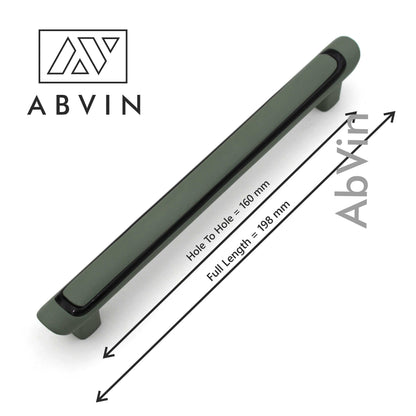 ABVIN Slim Black Green Handles, Modern  Cabinet Hardware, Furniture Pulls for Doors, Cabinets, Cupboards & Drawers