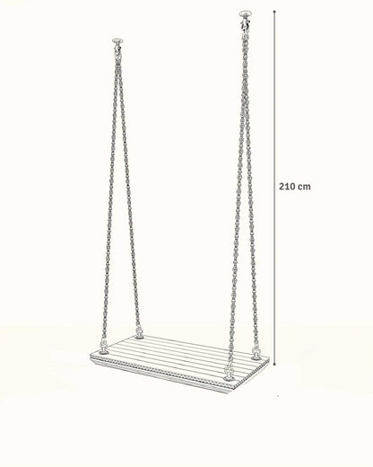 Handcrafted Solid Indian Swing with Brass Chain