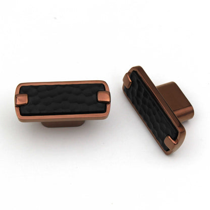 Modern Hammered Black Copper Cabinet Handle: Drawer, Dresser, and Furniture Pull