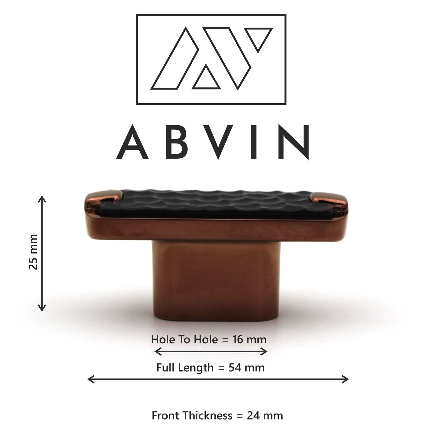 Modern Hammered Black Copper Cabinet Handle: Drawer, Dresser, and Furniture Pull