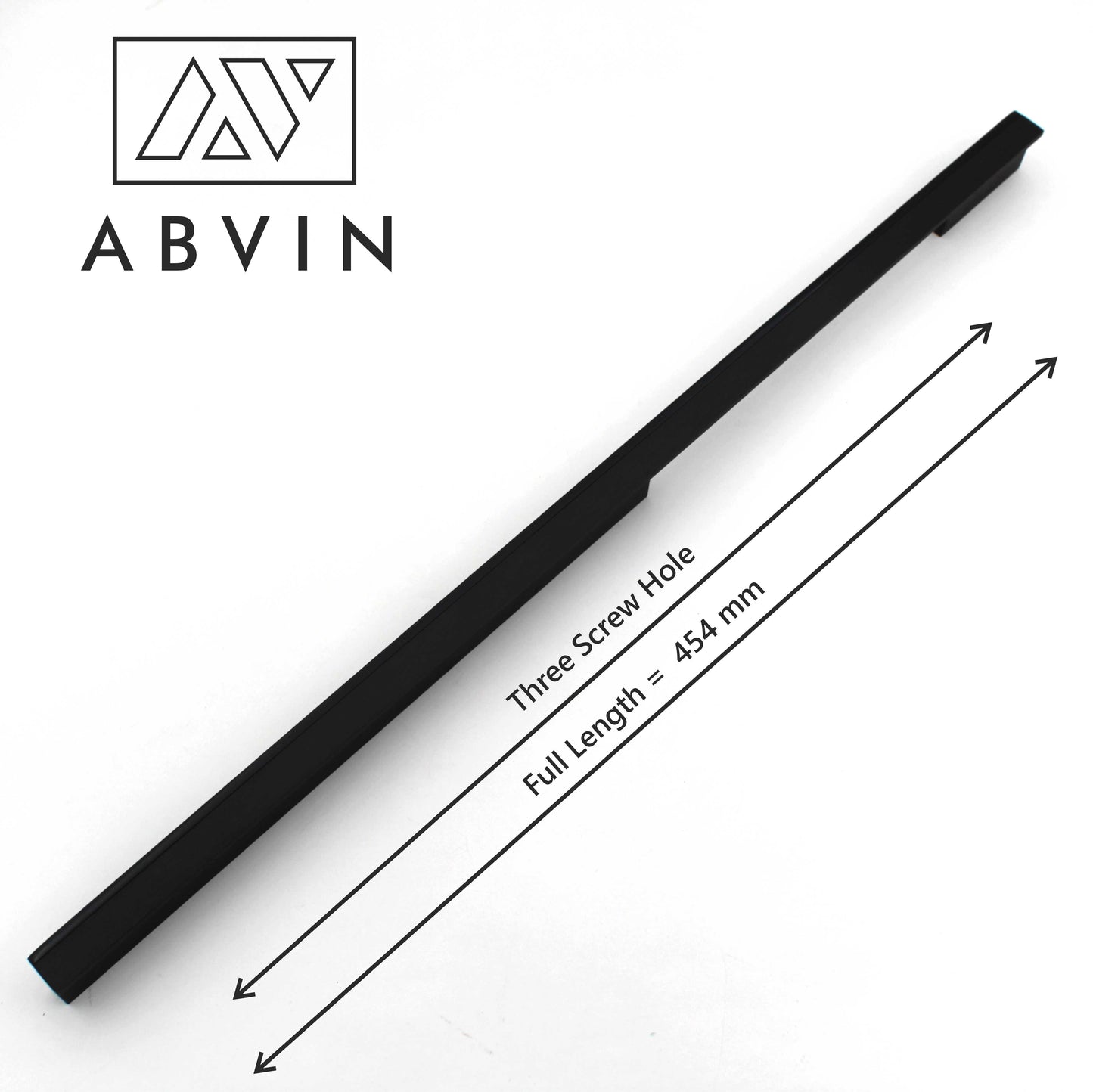 ABVIN Long Dual Black Bar Handles, Modern Cabinet Hardware, Furniture Pulls -01 piece