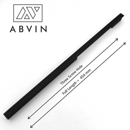 ABVIN Long Dual Black Bar Handles, Modern Cabinet Hardware, Furniture Pulls -01 piece