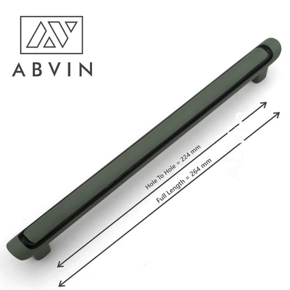ABVIN Slim Black Green Handles, Modern  Cabinet Hardware, Furniture Pulls for Doors, Cabinets, Cupboards & Drawers