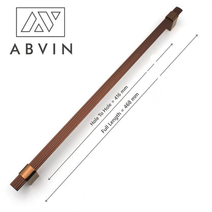 odern Lining Copper Finish Cabinet Handle - Sold Individually
