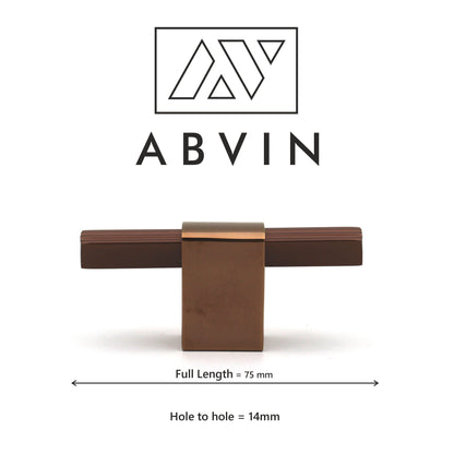 odern Lining Copper Finish Cabinet Handle - Sold Individually