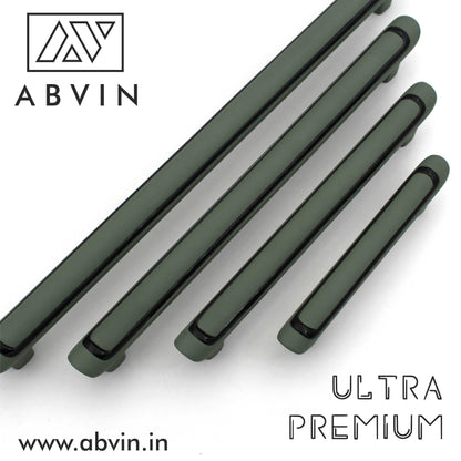 ABVIN Slim Black Green Handles, Modern  Cabinet Hardware, Furniture Pulls for Doors, Cabinets, Cupboards & Drawers