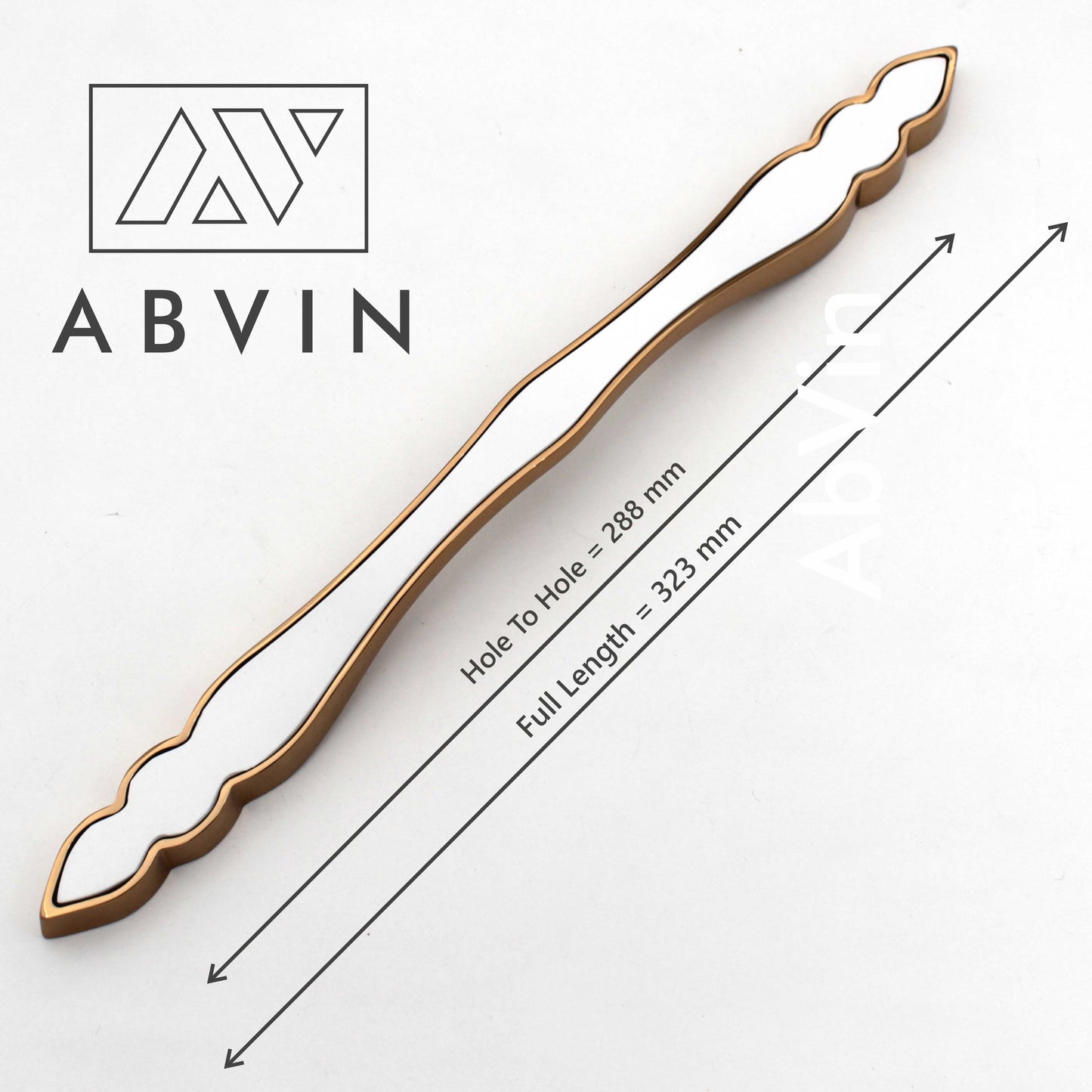 ABVIN White Gold Bar Handles, Modern  Cabinet Hardware, Furniture Pulls -01 piece