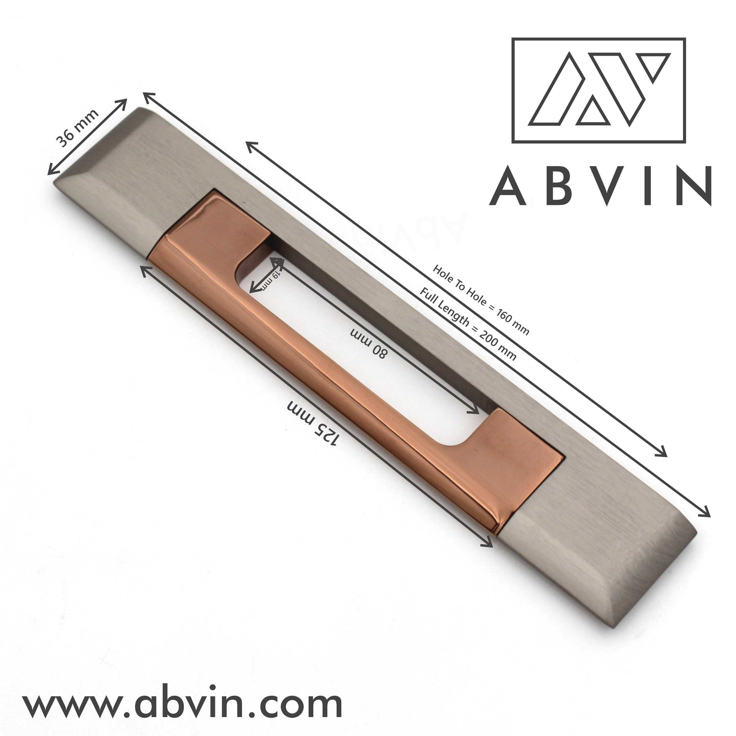 Modern Brush Silver Copper Handles Pulls Cabinet Drawer Dresser Furniture Knob Handle Appliance Pulls - 1 piece