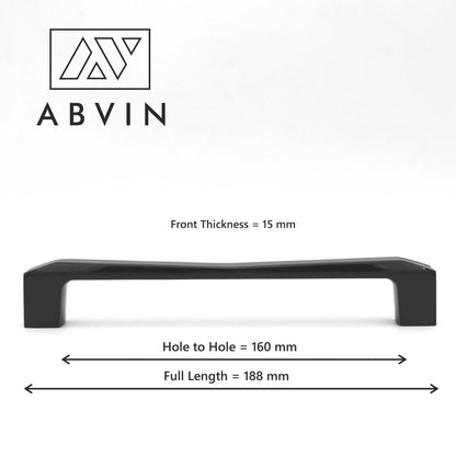 ABVIN Black Green Handles, Modern  Cabinet Hardware, Furniture Pulls for Doors, Cabinets, Cupboards & Drawers
