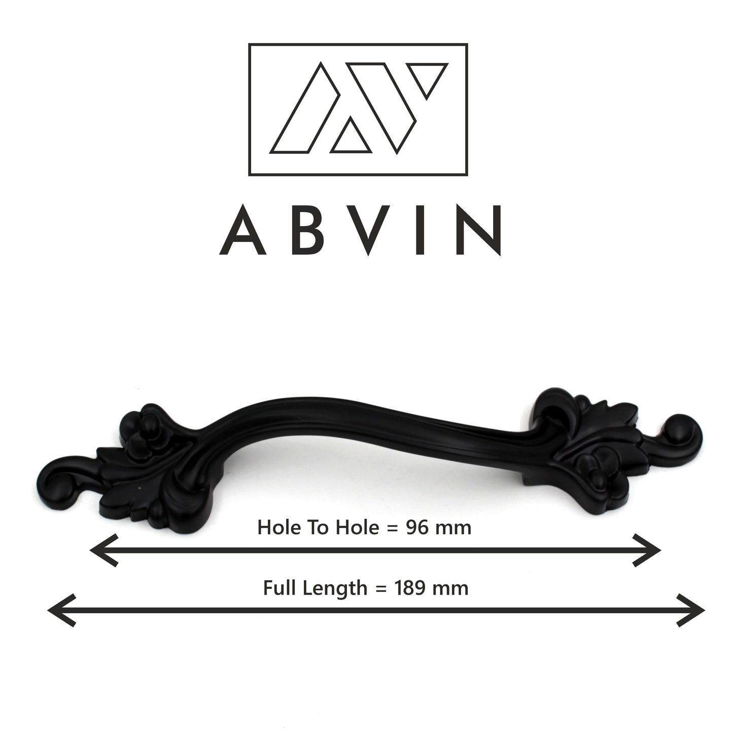 ABVIN Black Flower Vintage Bar Handles Cabinet Hardware, Furniture Pulls for Doors, Cabinets, Cupboards & Drawer