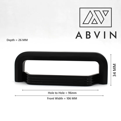 ABVIN Linning Dual Black Modern Cup Pulls Cabinet Handles for Hardware Cabinets, Cupboards and Drawers - 1 pcs