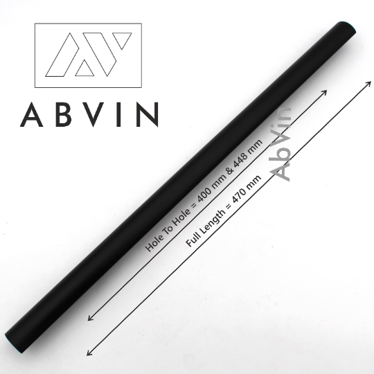 Round Matt Black Bar Handles, Modern Cabinet Hardware, Furniture Pulls for Doors, Cabinets, Cupboards & Drawers Profile Type - Matt Black ( 1 pcs )