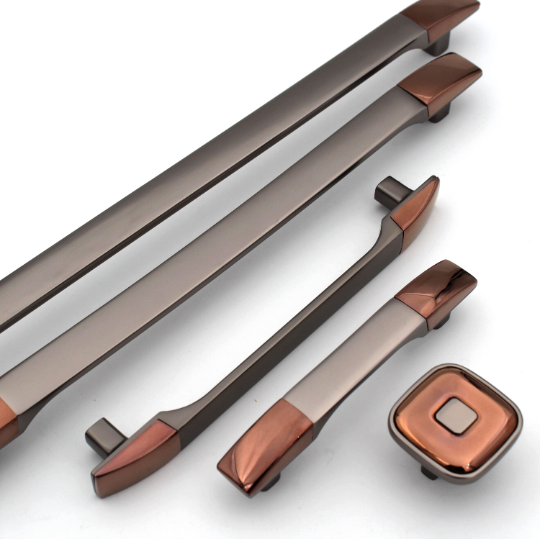 ABVIN Grey Gold Handles, Modern Cabinet Hardware, Furniture Pulls for Doors, Cabinets, Cupboards & Drawers ( 1 pcs )