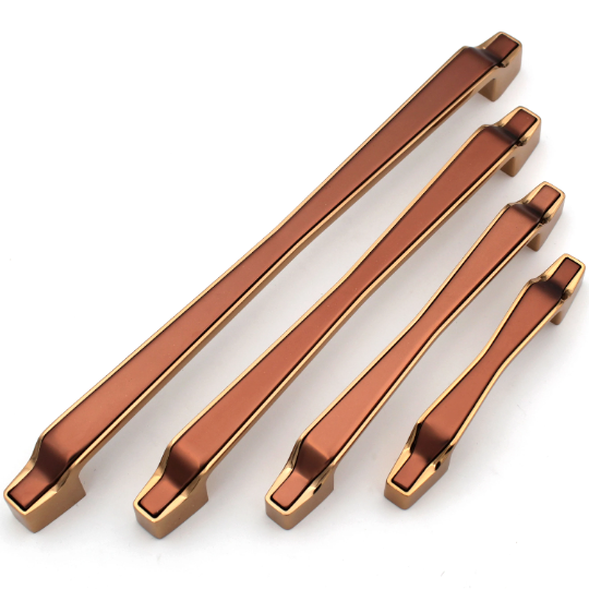 Copper Gold Handles, Modern Cabinet Hardware, Furniture Pulls for Doors, Cabinets, Cupboards & Drawers ( 1 pcs )