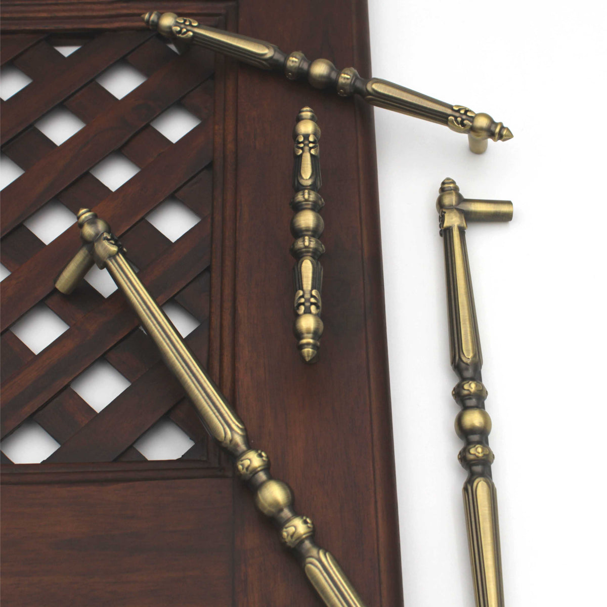 Vintage Rajwadi Handles Pulls Cabinet Drawer Dresser Furniture Knob Handle Pulls - 1 piece