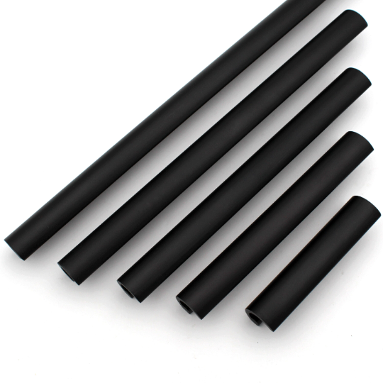 Round Matt Black Bar Handles, Modern Cabinet Hardware, Furniture Pulls for Doors, Cabinets, Cupboards & Drawers Profile Type - Matt Black ( 1 pcs )