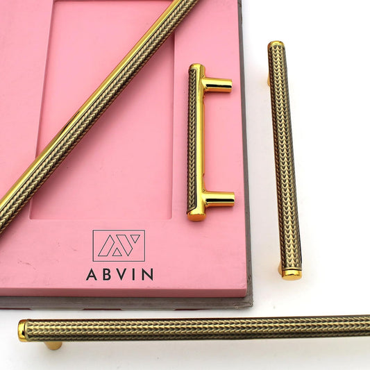 ABVIN Premium Antique Gold Bar Handles, Modern Gold Cabinet Hardware, Furniture Pulls for Doors, Cabinets, Cupboards & Drawers - 1 Piece…