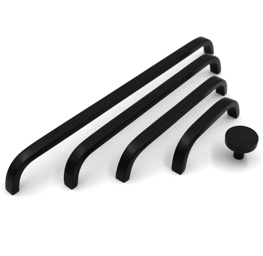 ABVIN Premium Black Thin Solid Brass Bar Handles, Matt Gold Cabinet Hardware, Furniture Pulls for Doors, Cabinets, Cupboards & Drawers -1 Piece