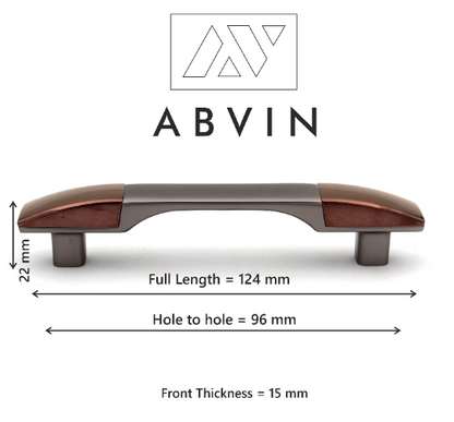 ABVIN Grey Gold Handles, Modern Cabinet Hardware, Furniture Pulls for Doors, Cabinets, Cupboards & Drawers ( 1 pcs )