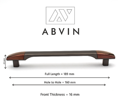 ABVIN Grey Gold Handles, Modern Cabinet Hardware, Furniture Pulls for Doors, Cabinets, Cupboards & Drawers ( 1 pcs )