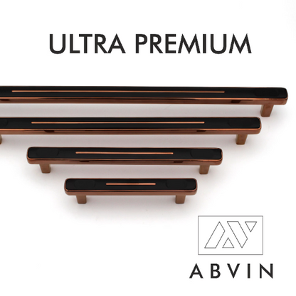 Copper Black Handles, Modern Cabinet Hardware, Furniture Pulls for Doors, Cabinets, Cupboards & Drawers ( 1 pcs )