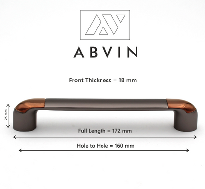 ABVIN Grey Gold Handles, Modern Cabinet Hardware, Furniture Pulls for Doors, Cabinets, Cupboards & Drawers ( 1 pcs )