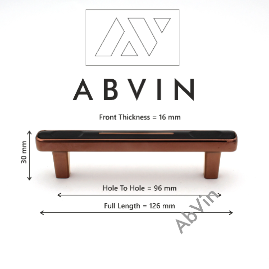 Copper Black Handles, Modern Cabinet Hardware, Furniture Pulls for Doors, Cabinets, Cupboards & Drawers ( 1 pcs )