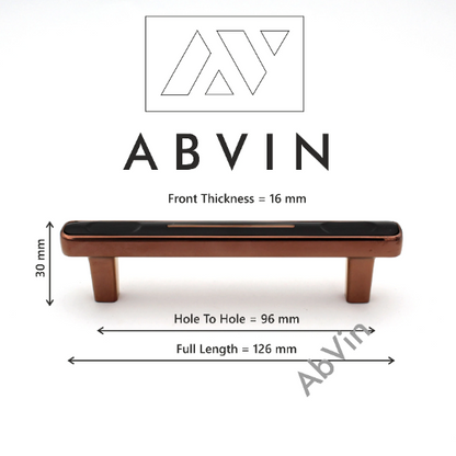 Copper Black Handles, Modern Cabinet Hardware, Furniture Pulls for Doors, Cabinets, Cupboards & Drawers ( 1 pcs )