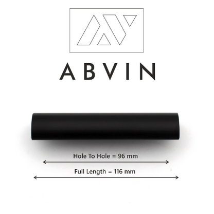 Round Matt Black Bar Handles, Modern Cabinet Hardware, Furniture Pulls for Doors, Cabinets, Cupboards & Drawers Profile Type - Matt Black ( 1 pcs )