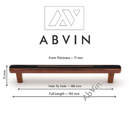 Copper Black Handles, Modern Cabinet Hardware, Furniture Pulls for Doors, Cabinets, Cupboards & Drawers ( 1 pcs )