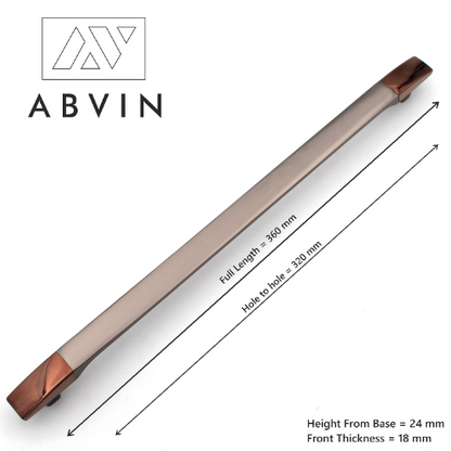 ABVIN Grey Gold Handles, Modern Cabinet Hardware, Furniture Pulls for Doors, Cabinets, Cupboards & Drawers ( 1 pcs )