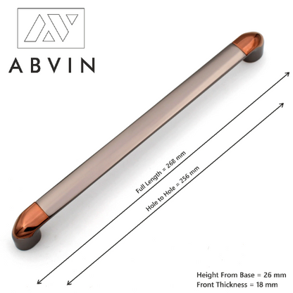 ABVIN Grey Gold Handles, Modern Cabinet Hardware, Furniture Pulls for Doors, Cabinets, Cupboards & Drawers ( 1 pcs )