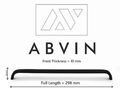 ABVIN Premium Black Thin Solid Brass Bar Handles, Matt Gold Cabinet Hardware, Furniture Pulls for Doors, Cabinets, Cupboards & Drawers -1 Piece