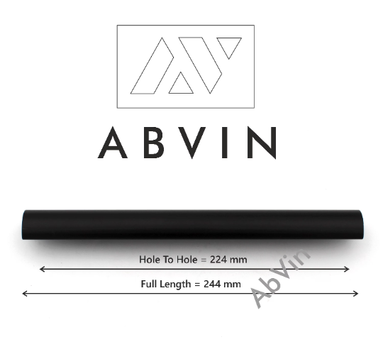 Round Matt Black Bar Handles, Modern Cabinet Hardware, Furniture Pulls for Doors, Cabinets, Cupboards & Drawers Profile Type - Matt Black ( 1 pcs )