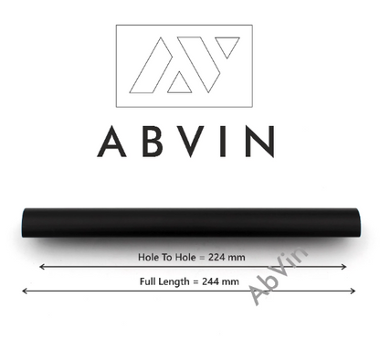 Round Matt Black Bar Handles, Modern Cabinet Hardware, Furniture Pulls for Doors, Cabinets, Cupboards & Drawers Profile Type - Matt Black ( 1 pcs )