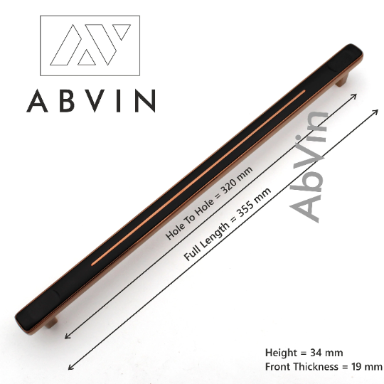 Copper Black Handles, Modern Cabinet Hardware, Furniture Pulls for Doors, Cabinets, Cupboards & Drawers ( 1 pcs )