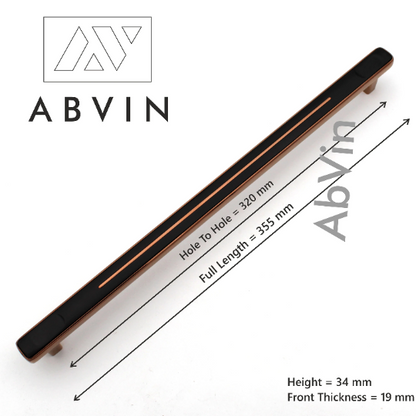 Copper Black Handles, Modern Cabinet Hardware, Furniture Pulls for Doors, Cabinets, Cupboards & Drawers ( 1 pcs )