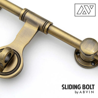 Main Door 18 inch Brass Aldrop  – 100% Handmade Solid Brass Latch, Brass Sliding Door Bolt