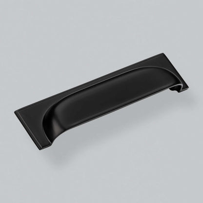 Matt Black Classical Cup Pulls Cabinet Handles for Hardware Cabinets, Cupboards and Drawers - 1 pcs