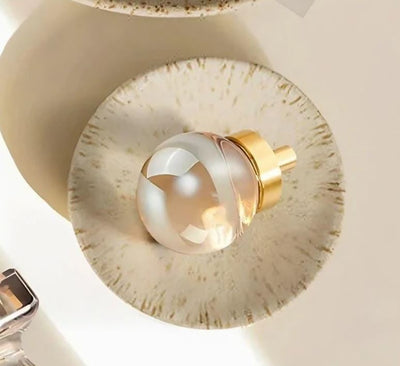 Ball Crystal Knobs Pulls Champagne Handles Transparent Wardrobe Dresser Drawer Furniture Hardware (1 pcs)