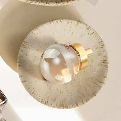 Ball Crystal Knobs Pulls Champagne Handles Transparent Wardrobe Dresser Drawer Furniture Hardware (1 pcs)