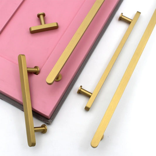 ABVIN Premium Solid Brass Cabinet Bar Pull Handles Matt Gold Furniture Hardware Drawers Kitchens Cupboard Door